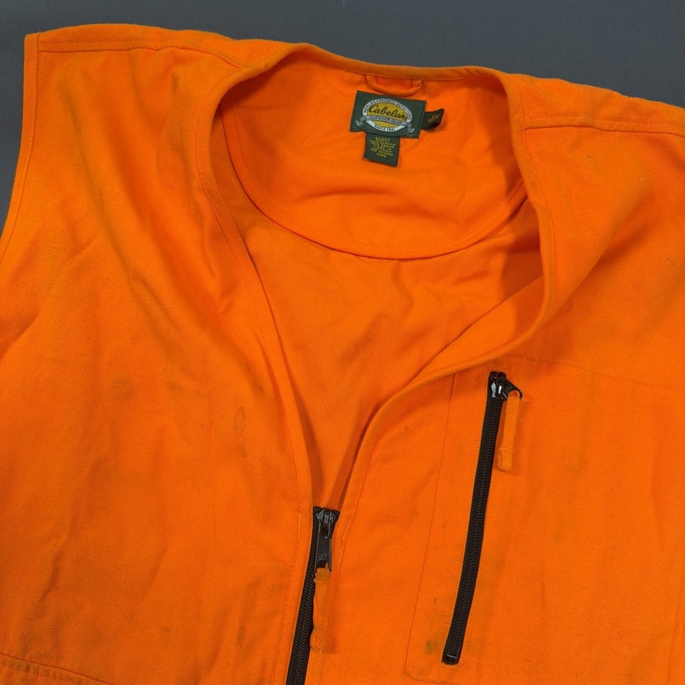 Cabelas‎ Outdoor Gear Hunting Vest Neon Orange Pockets Hunting Deer XL